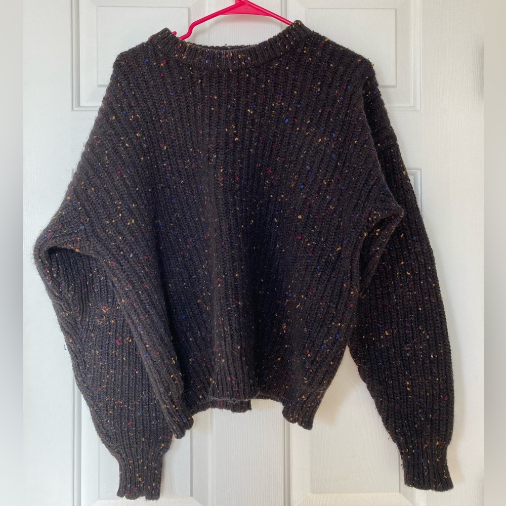 100% Wool Vintage Multicolor Speckled Knit GAP Sweater